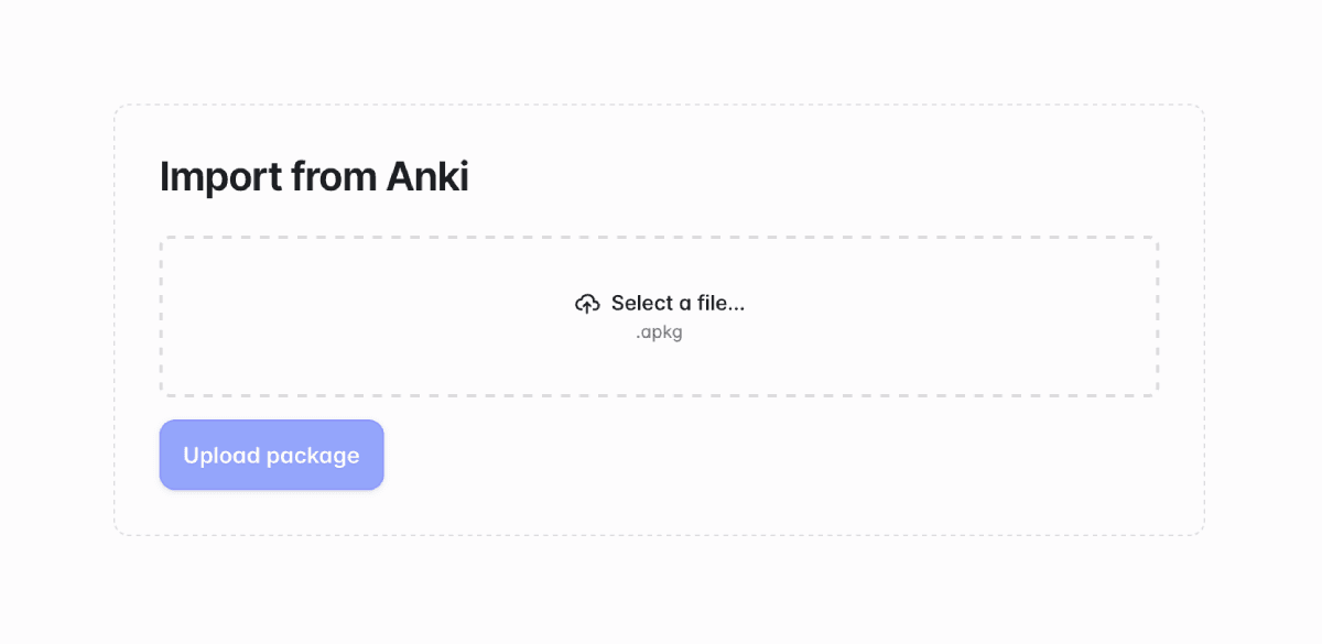 Import Anki deck